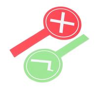 DIYEAH 2pcs Double Sided Handheld Game Paddles for Voting and Party Events Reversible True False Yes No Signs Easy to Use Whiteboard Boards for Classroom and Social Games