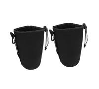 DIYEAH 2pcs Drawstring Neoprene Camera Lens Pouch XL Shockproof Thermal Insulation Bag for DSLR and Mirrorless Photography Protection