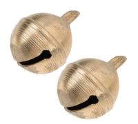 DIYEAH 2pcs Earth Bell Brass Pet Bells for Dog Collar Multi-purpose for Outdoor Hanging Decoration
