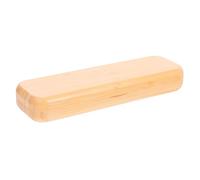 DIYEAH 2pcs Elegant Bamboo Stationery Holder Pen Box Simple Pencil Case Lightweight Sturdy for School and Home