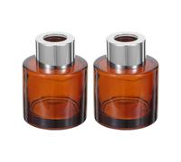 DIYEAH 2pcs Empty Diffuser Bottles - 50ml/1.7oz Refillable Glass Aromatherapy Jar For Diy Replacement Reed Diffuser Sticks Essential Oils Crafts Decor