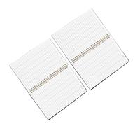 DIYEAH 2Pcs Expense Tracker Ledger Book with PP Cover - Horizontal Grid Expense Tracking Journal for Small Business Bookkeeping and Personal Budget Planning
