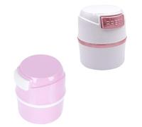 DIYEAH 2pcs Eyelash Jar Eyelash Glue Container Large Capacity Portable Dehumidifying Effect Abs Material Makeup Storage Tool