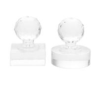 DIYEAH 2pcs Eyeshadow Pressing Tool Set for Brow and Blush Portable Plastic Design, Square round Shapes, for DIY Enthusiasts and Business Trips Makeup Supplies