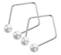DIYEAH 2pcs Facial Exercisers Lightweight Stainless Steel Dimple Maker with Imitation Pearl for Developing Natural Ch imples Suitable for People of Ages and Genders