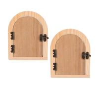 DIYEAH 2pcs Fairy Door Outlet Covers Wooden Plug Socket Protector for Room Decoration Durable Electrical Outlet Cover with Safety Door Mechanism Magical Fairy Design