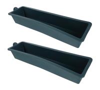 DIYEAH 2pcs Feed Water Trough for Chickens Poultry Drinking Troughs for Animals Farm Breeding Feeder Containers Plastic Chicken Feeders