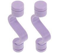 DIYEAH 2pcs Flexible Magnetic Washing Machine Door Stopper with Ventilation Clip Design, Plastic Front Loader Washer Door Prop for Laundromat and Hotel Use, Lavender