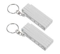 DIYEAH 2pcs Foldable Measure Stick Plastic Rulers with Easy to Read Scale and Space Saving Storage, Portable Folding Ruler Set for Woodworking Projects and Sites, for Diyers