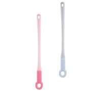 DIYEAH 2pcs Foot Cleaning Brush for Feet and Toe Gaps with Long Handle and Ergonomic Grip Plastic and Silicone Material for Effective Toe Gap Cleaning for Seniors and Those with Limited