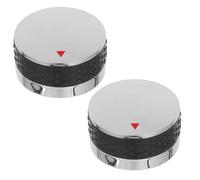 DIYEAH 2pcs Gas Grill Burner Control Knobs Replacement for BBQ Grill, Abs Material with Ergonomic Design and Enhanced Control, Silver Colour, Suitable for Outdoor Cooking and Kitchen Use