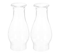 DIYEAH 2pcs Glass Lamp Shade for Kerosene Lamp with High Hardness and Vintage Design Not Easy to Deform or Break Suitable for Old-Fashioned
