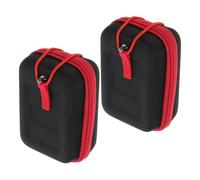 DIYEAH 2pcs Golf Rangefinder Case Set with Hard Shell and Red Zipper, Universal Sports Gear Carry Bag for Golf Club Storage and Outdoor Use