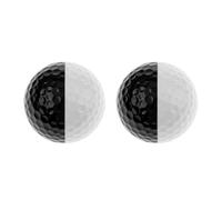 DIYEAH 2pcs Golf Swing Training Aid Balls with Putter Aiming Line Soft Synthetic Rubber Practice Balls in Two Colours for Improving Putting Game