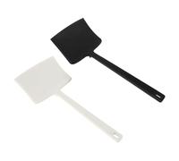 DIYEAH 2pcs Heat Resistant Silicone Turner Spatula Nonstick Pancake Pizza Wok Spatulas for Griddle Frying Baking and Grill Cooking Dishwasher Safe Kitchen Utensils
