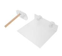 DIYEAH 2pcs Height Portable Parrot Perch with Suction Cup Wood and Acrylic Platform for Small to Medium Birds Detachable Tray for Easy Cleanup Secure Bird Stand for Bath Car Travel Window