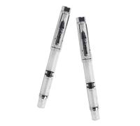 DIYEAH 2Pcs high capacity water-based piston fill ink pen refillable 0.5mm fountain pen for office Roller pen calligraphy pen ergonomic ink Simple