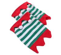 DIYEAH 2pcs Horse Front Leg Wraps Striped Protective Sleeves Breathable Standing Covers Christmas Costume Horse Leg Guards for Holiday Parties and Stable Use