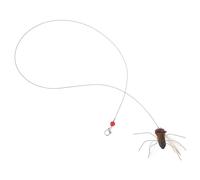 DIYEAH 2pcs Interactive Cat Replacement Insect Heads with Long String Teaser Stick for Indoor Kitten Activities, Plastic Material Designed to Agility and Reduce Pet Loneliness