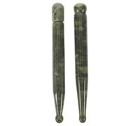 DIYEAH 2pcs Jade Massage Stick Gua Sha Pen Facial Acupressure Tool for Eyes and Skin Home Self Massage Daily Skin Care Soothing Cold Feel Targeted Stimulation