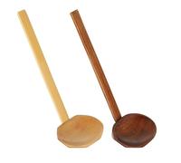 DIYEAH 2PCS Long Handle Hotpot Wooden Soup Ladle Multi-Functional Bamboo Handle Serving Spoons for Soup Noodles Cooking Kitchen Use at Home Hotel