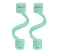 DIYEAH 2pcs Magnetic Front Load Washer Door Prop in Green Plastic, Removable Washing Machine Door Stopper Easy Installation, Prevents Bad Smell, for Hotel and Laundromat Use