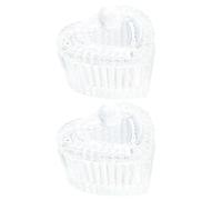 DIYEAH 2pcs Manicure Mini Glass Cups with Lid Ab Color Crystal Nail Art Liquid Cups for Acrylic Nail Tools