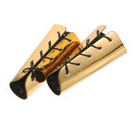 DIYEAH 2pcs Medieval Warrior Bracers: Adult Knight Forearm Arm Guards - Halloween Cosplay Armor Bracers - Renaissance Fair Costume Accessories Golden