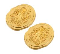 DIYEAH 2pcs Metal Letter Wax Seal for Wedding Invitation Zinc Alloy Head for Envelope Seals and Present Packing