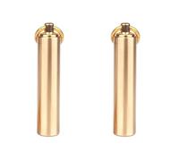DIYEAH 2pcs Mini Metal Waterproof Containers Portable Sealing Case Brass Tank Emergency Storage Holder for Outdoor Travel Pill Organizer