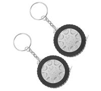 DIYEAH 2pcs Mini Retractable Tape Measure Keychain, 1 Meter Small Measuring Tape with Accurate Measurement, Alloy and Plastic Material, Portable Multi-use Tool for Home and Office