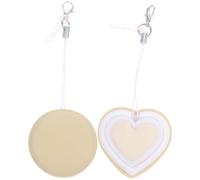 DIYEAH 2pcs Mobile Wiper Cleaning Cloths for Electronic Device Screens and Eyeglasses, Made of Pp and Silicone, Multiple Uses with Decorative Keychain Pendant, and Style