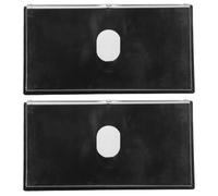 DIYEAH 2pcs Name Plate for Desk - 8x4 V Shape Name Holder Plastic Sign Holder - Double Sided Nameplate Stand for Office Meeting Room School and Conference Display