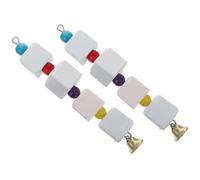 DIYEAH 2pcs Parrot Bite String Bird Chew Mineral Grinding Stones for Beak Care Cage Plaything Suitable for African Grey Budgie Cockatiels Random Color