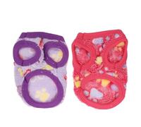 DIYEAH 2pcs Pet Clothes for Mini Cats and Chihuahuas Breathable Comfortable Coral Fleece with Assorted Colour Paw Prints Suitable for Occasion