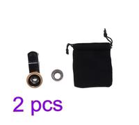 DIYEAH 2PCS Phone Lens Kit with Macro Wide Angle Fisheye Lens for Smartphones for Detailed Close-ups and Landscape Photography Golden