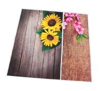 DIYEAH 2pcs Photography Background Cloth Wood Grain Floral Backdrop Durable Faderesistant Photo Props for Newborn Adults Wedding Birthday Party Studio