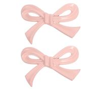DIYEAH 2pcs Pink Bow Cabinet Handles - for Furniture Drawer Pulls Knob - Decorative Bow Knobs for Dressers Wardrobes and Kitchen Cabinets