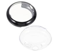 DIYEAH 2pcs Pixel Watch Protective Case Screen Protector Durable Tpu Shell Lightweight Full Coverage Easy Access to All Buttons Black Transparent