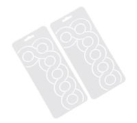 DIYEAH 2pcs Plastic Quilting Templates for Hand and Machine Quilting, 9-inch Patchwork Stencils with Border and Corner Designs, Sewing and Embroidery Quilt Pattern Tools for DIY Craft