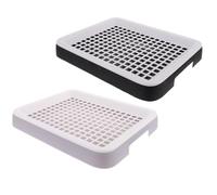 DIYEAH 2pcs Plastic Rectangular Bunny Litter Tray with Large Activity Space and No Odour, Suitable for Guinea Pigs and Small Rabbits at Home or Office