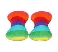 DIYEAH 2pcs Plush Bone Dog Chew for Aggressive Chewers Large Dogs, Sturdy Soft Squeaky Pet for Heavy Chewing and Interactive Play