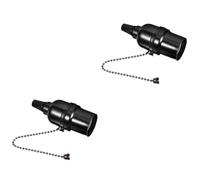 DIYEAH 2pcs Pull Chain Light Fixture Base Lamp Holder Stylish Practical Design Convenient Pull Switch for Home Office Lighting Solid Construction Reliable Performance