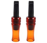 DIYEAH 2pcs Realistic Crow Caller Whistle with Bird Sound Device for Outdoor Orchard Protection, Easy to Spot Black and Orange Plastic Hunting Crow Decoy Accessory