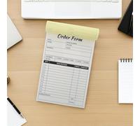 DIYEAH 2pcs Receipt Book with Cardboard Backing Duplicate Invoice Forms for Small Business Restaurant Office Order Management Record Keeping