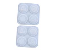 DIYEAH 2pcs Religious Symbol Stencil for DIY Craft Mold Silicone DIY Mould for Resin Casting Jewelry Making Supplies for Handicraft Projects