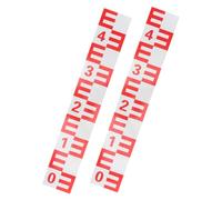 DIYEAH 2Pcs Self-Adhesive Reflective Water Level Gauge Stickers Aluminum Corrosion-Resistant Measuring Tool for Pools Ponds Lakes with Clear Scale and Night Visibility