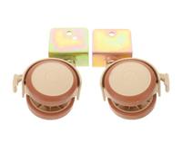 DIYEAH 2pcs Silent Crib Casters Wheels with Brake, U-shaped Plastic and Iron Bracket, Easy Installation and Universal Compatibility for Home Use Furniture