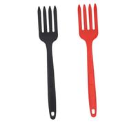 DIYEAH 2pcs Silicone Handheld Pasta Forks with Comfortable Grip, Multi-Function Food Forks for Cooking and Dining, Easy to Clean Kitchen Utensils for Everyday Use