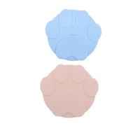 DIYEAH 2pcs Silicone Pet Can Covers Flexible Airtight Dog Lids for Food Freshness Reusable Sealing Pads in Blue and Pink Easy to Use and Clean